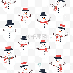 雪花村庄素材图片_圣诞图案雪人背景