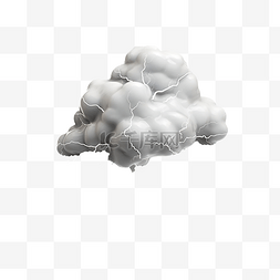 闪电云图片_灰色的云与闪电