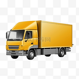 送货卡车送货移动概念