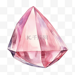 粉红色珠珠图片_水彩粉红色宝石