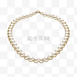 白色珍珠项链 PNG