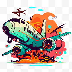 彩色飞机纸图片_飛機旅行 向量