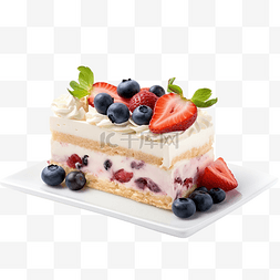 早餐冰淇淋图片_草莓甜点盒蓝莓奶油蛋糕