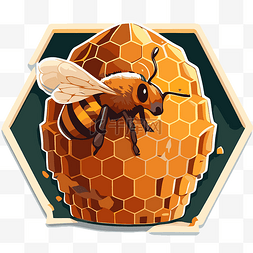 蜜蜂与蜂巢图片_游戏剪贴画的标志 向量