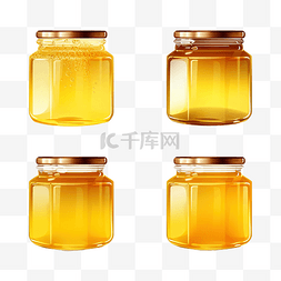 蜂蜜灌装图片_优质蜂蜜装在罐子里真实的物体插