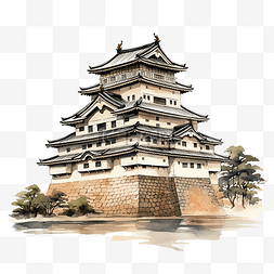 日本轮廓图片_日本城堡 PNG