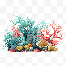 海洋珊瑚水色png插图海洋生物