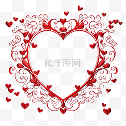 心的形状图片_抽象背景与红色爱情形状框架