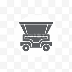 自卸式货车图片_白色背景上带有轮式货物图标的地