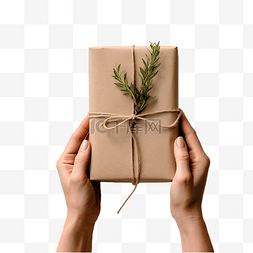 包装平铺图片_圣诞节礼物的生态包装