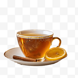 茶桌背景图片_一杯檸檬茶