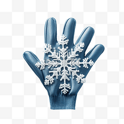 带手套的手图片_带雪花的圣诞手套
