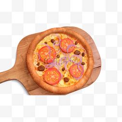 披萨写实快餐食物黄色