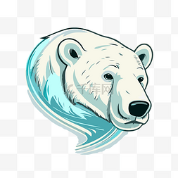 北极熊标志图片_北极熊头