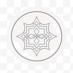 耶洛因星水晶圆形会徽插画 向量
