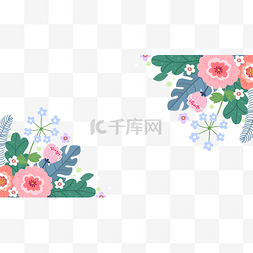 春天花卉装饰边框