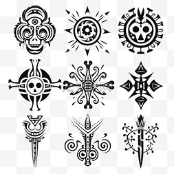 孤立的传统纹身符号
