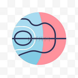 循环在用的图标图片_蓝色的吉他循环图标 向量