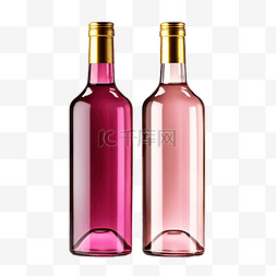 龙舌兰酒图片_粉色和金色的酒精瓶