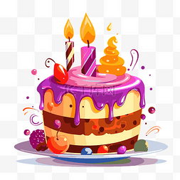 蠟燭图片_帶蠟燭的生日蛋糕