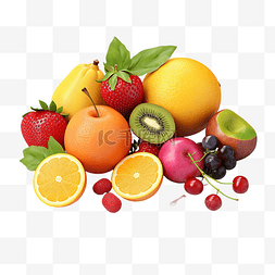 水果教育图片_水果 3d 渲染