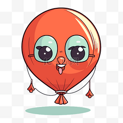 气球字体图片_气球剪贴画卡通快乐气球有眼睛 
