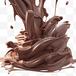 巧克力融化 3d 渲染