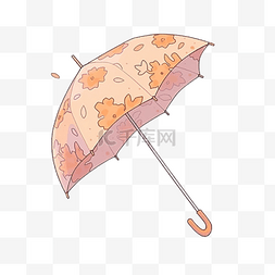 简约风格的雨伞插画