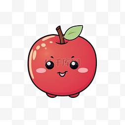 水果漫画苹果图片_可爱的人物苹果