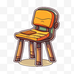 教室椅子图片_卡通椅子孤立矢量图剪贴画