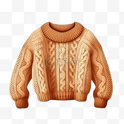 羊毛保暖针织毛衣插画冬季秋季元