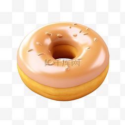 甜甜圈 3d 插图
