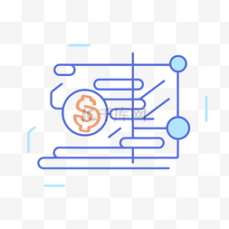 财务icon图片_财务支付扁线图 向量