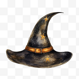 女巫帽子手绘图片_女巫帽子魔法万圣节和巫术项目水
