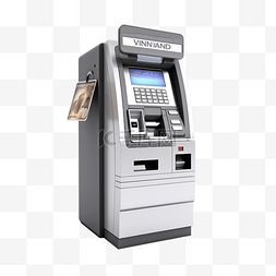 养老储蓄图片_Atm 手机上付款的 3d 插图是错误的