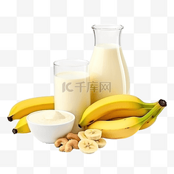 一香蕉图片_韩国食品系列香蕉牛奶