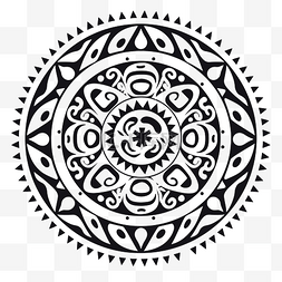 传统文化圆形图案图片_达雅克部落的典型圆形图案