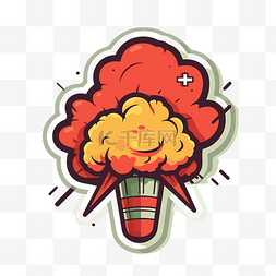 炸弹爆炸图片_卡通炸弹爆炸插画设计 向量