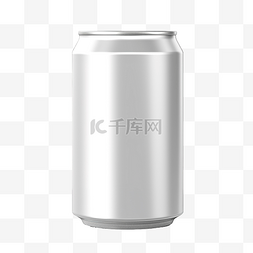 水滴啤酒图片_空白铝罐的 3d 插图