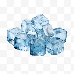 冻结冰块图片_蓝色冰块png文件