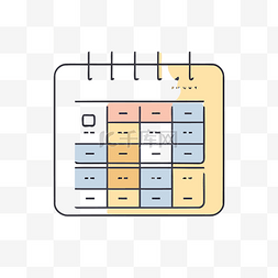 日历图标矢量素材图片_日历图标矢量多彩