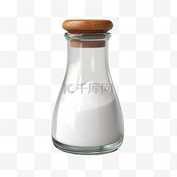 3d 盐玻璃瓶插图