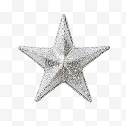 银色的星星图片_银色星星闪光轮廓