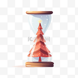 沙漏图形图片_圣诞沙漏与平面设计中的圣诞树