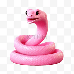 广袤的森林图片_可爱的粉色蛇