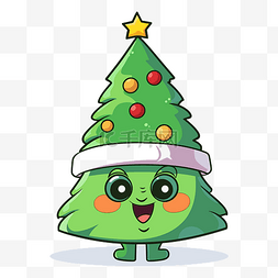 圣诞节图标剪贴画卡通圣诞树人物
