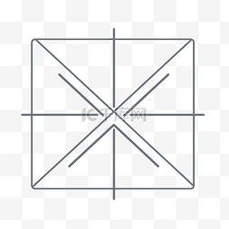 中间有 x 的正方形徽标 向量