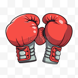 拳击手套剪贴画 拳击手套矢量图卡通