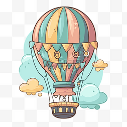熱氣球图片_可愛的熱氣球 向量