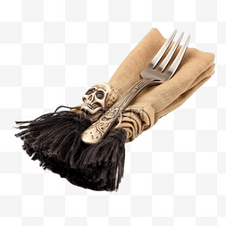 餐巾纸桌图片_带有刷子骨架形状的夹子的餐巾，